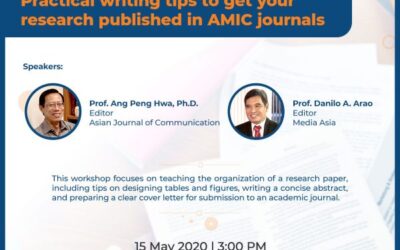 Practical writing tips to get your research published in AMIC journals