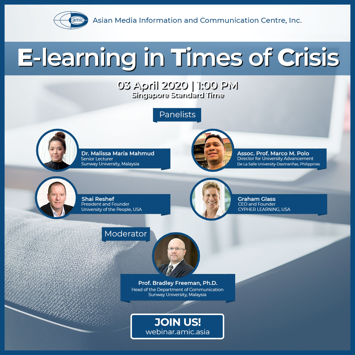 Webinar Poster: E-Learning in Times of Crisis 